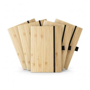 Imagem de Caderno de Anotações com Capa de Bambu, 96 Folhas Pautadas, Elástico e Suporte para Caneta, 18,9x12,9x1,6cm (5)