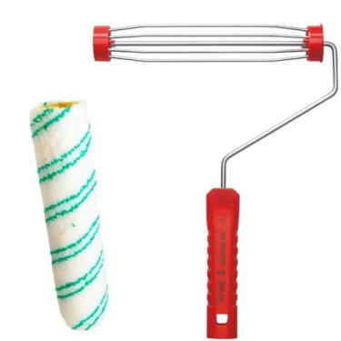 Imagem de Rolo de Lã Sintética 23cm Poliamida 8mm + Suporte Garfo Gaiola Para Rolo De Pintura 23cm Sem Rosca | Atlas