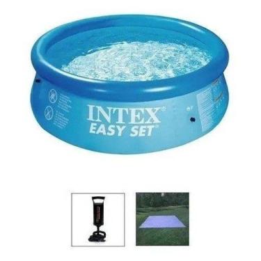Imagem de Piscina Intex 2362 Litros Inflável com Bomba de Inflar e Forro
