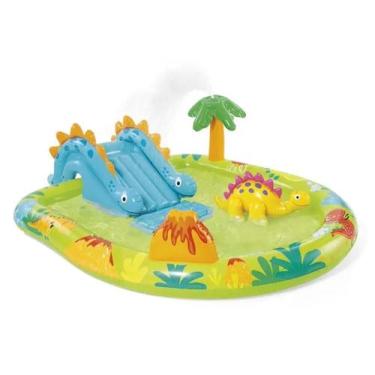 Imagem de Piscina Inflável Intex Parque dos Dinossauros 143 Litros Escorregador 