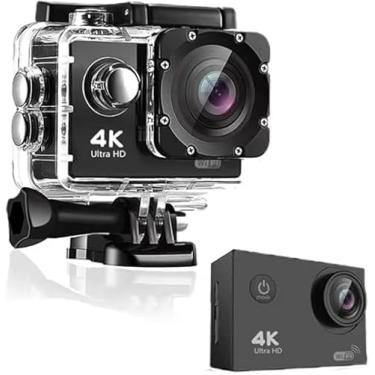 Imagem de Câmera Filmadora Action Pro HD 1080P, Wi-Fi, Lente Grande Angular 170°, À Prova D'Água, com Caixa Estanque e Acessórios, Bateria 900mAh