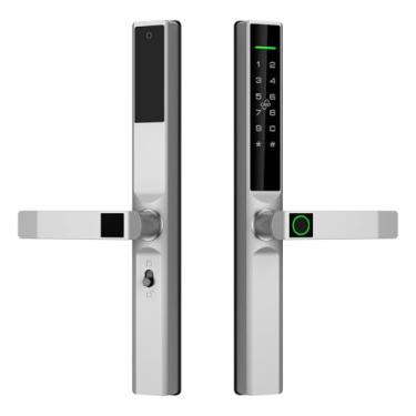 Imagem de Estink Fechadura de Porta Inteligente, Fechadura Inteligente de Impressão Digital de Entrada Sem Chave Com Alça Anticolisão de Controle de Aplicativo WiFi Integrado, para Casa, Hotel, (SILVER)