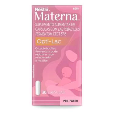 Imagem de Suplemento Alimentar Materna Opticlac 30 Cápsulas Sem Sabor - sem marc