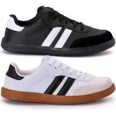 Imagem de Kit 2 Tenis Retrô Feminino Masculino Sapatenis Casual Leve Moderno Dia