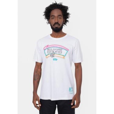Imagem de Camiseta Mitchell & Ness Neon Script San Antônio Spurs Masculino-Masculino