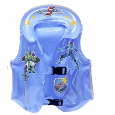 Imagem de Colete Inflável Infantil Piscina Praia Segurança Criança Cor:Azul - Fu