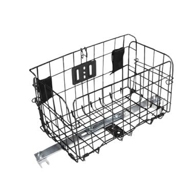 Imagem de oshhni Cesto traseiro dobrável de metal para cadeira, acessório de armazenamento portátil e versátil para idosos, ideal para viagens e parques ao ar livre.