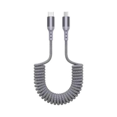 Imagem de Cabo Trançado USB-C Para Tipo C De Carregamento Rápido 90 Graus Para i