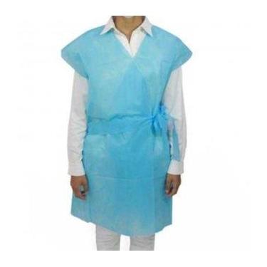 Imagem de Avental Descartável Tnt Manga Longa/Curta Azul 30g Pct/10 - ECLIPSE, M