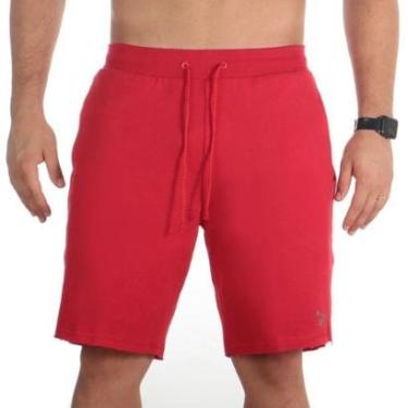 Imagem de Bermuda Plus Size Short Algodao Moletom Masculino Lisa Cordao Ajustavel Tamanho Grande Confortavel-Masculino