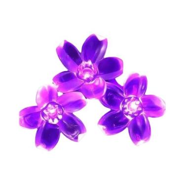 Imagem de Luzes De Cordão LED Solares Em Forma De Flor De Cerejeira Para Decoraç