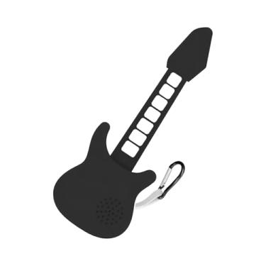 Imagem de SUNGOOYUE Chaveiro de Guitarra, Mini Teclado de Piano de Dedo de Guitarra Portátil Dobrável de Silicone Com Chips de Som, Chaveiro Tocável, Instrumento Musical para Crianças, Adultos, (Versão preto