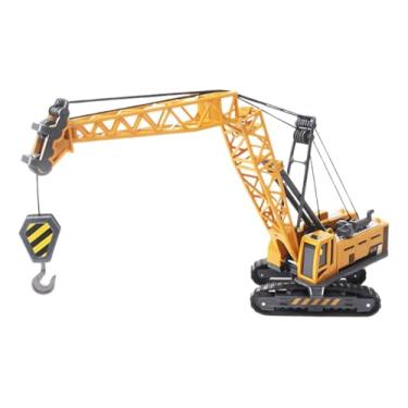Imagem de Mini Guindaste Trator Hidráulica GLW em Escala 1/50, Braço Articulável, Cabine Rotativa 360°, Esteira de Borracha Miniatura Brinquedo Colecionador Realista Brinquedo