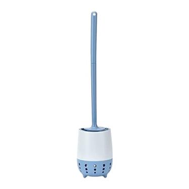Imagem de Escova de vaso sanitário, suporte de escova de vaso sanitário, conjunto de escovas de limpeza de plástico para pendurar de plástico, durável, ferramentas de limpeza de plástico térmico para banheiro