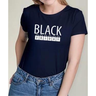Imagem de Camiseta Camisa Feminina Masculina Algodão Uniforme Black Friday Para 