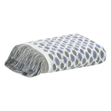 Imagem de Toalha de Rosto com Franja Bastões Azul, Verde e OffWhite - Westwing b