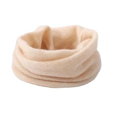 Imagem de Cachecol Tubular Feminino De Lã Merino Quente Para Inverno, Com Design