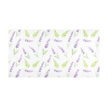 Imagem de Burbuja Tapete de corredor lavanda pelúcia antiderrapante tapete de borracha para corredor, quarto, sala de estar, decoração de entrada, lavável na máquina, 51 x 99 cm