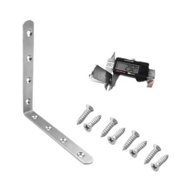 Imagem de Suportes De Canto De 90 Graus Em Aço Inoxidável, 4 Peças, Fixador De P