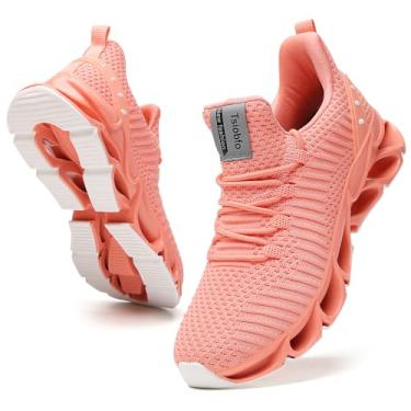 Imagem de SKDOIUL Tênis de corrida feminino atlético tênis de caminhada, Rosa 1924, 38