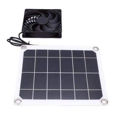 Imagem de TOPINCN Kit de Exaustor Movido a Energia Solar de 7 W, de Ventilação à Prova D'água IP65 Com Revestimento ABS Resistente para Galinheiro, Estufa, Galpão, Casa de Animais de Estimação e