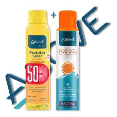Imagem de Kit protetor solar spray 150ml fps 50 + sun pós sol above