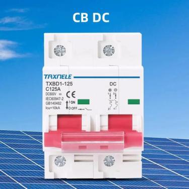 Imagem de Disjuntor Mini Solar 125A 100A DC 600V Para Sistema Fotovoltaico - TAX