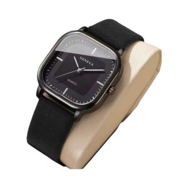 Imagem de Relógio De Quartzo Minimalista Masculino Com Pulseira De Couro, Relógi