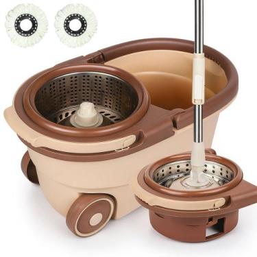 Imagem de Balde Mop 360 Marrom Deend Profissional Com Esfregão