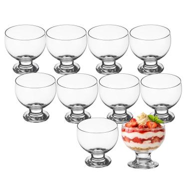 Imagem de Jogo 10 Taça De Sobremesa Sorvete Noruega De Vidro 250ml Class Home