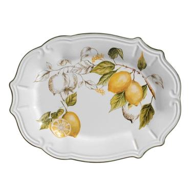 Imagem de Travessa Para Servir Cerâmica Toscana Limão Siciliano Scalla 28x36cm