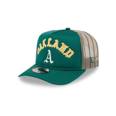 Imagem de BONE NEW ERA 9FORTY A-FRAME SNAPBACK OAKLAND ATHLETICS MLB VERDE-Masculino