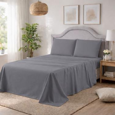 Imagem de Lençol Queen Micropercal 400 Fios 4 Peças – Jogo Completo com Fronhas