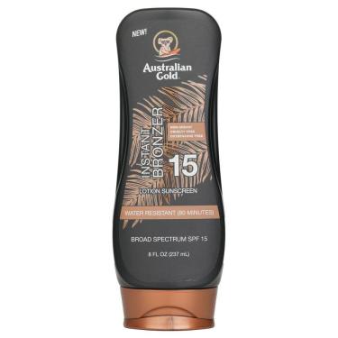 Imagem de Loção de proteção solar Australian Gold SPF 15 com bronzeador instantâneo