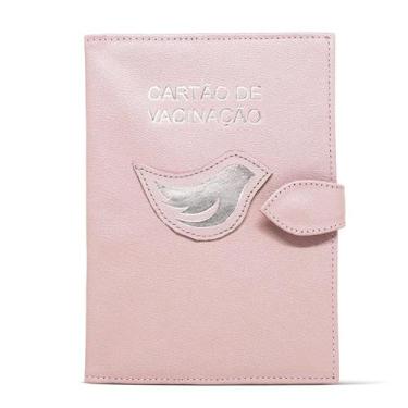 Imagem de Porta Cartão de Vacina de Couro para Bebês Personalizado com Nome e Pa