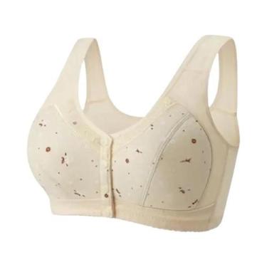 Imagem de Sutiã Esportivo Sem Costura E Sem Fio De Algodão plus Size Com Fecho F