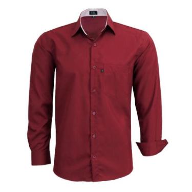 Imagem de Camisa Social Amil Masculina Manga Longa Com Bolso Clássica Uniformes 