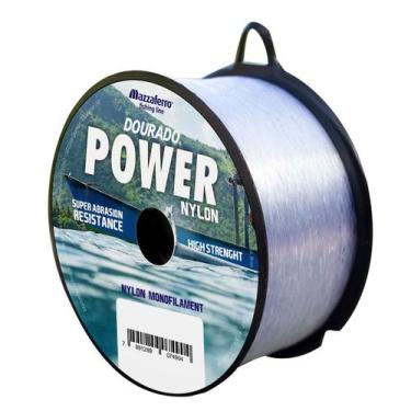 Imagem de Linha de Pesca Esportiva Dourado Power Nylon Monofilamento, Branco, 0,