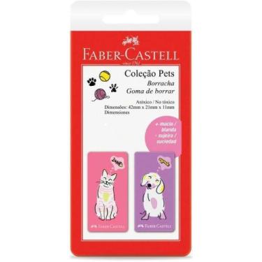 Imagem de Borracha Colorida Pets Rosa e Roxa - Faber-Castell