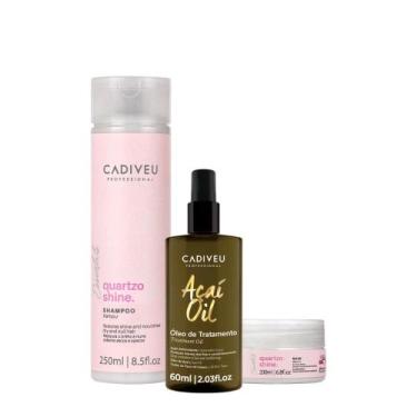 Imagem de Kit Cadiveu Professional Essentials Quartzo Shine Shampoo Máscara e Aç