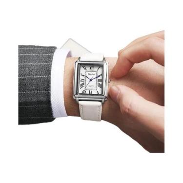 Imagem de Relógio de pulso de quartzo masculino da moda com pulseira de couro - 