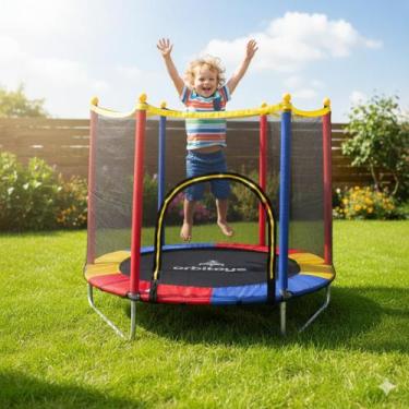 Imagem de Cama Elástica Infantil Pula Pula Trampolim 1,40 M Playground Orbitoys