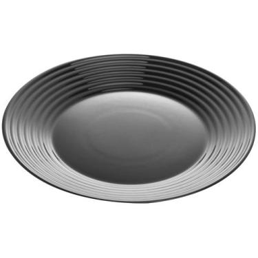 Imagem de Prato de Vidro Redondo 27cm Preto Raso Luminarc - Herena Black, Preto,