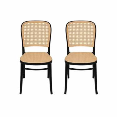Imagem de Kit com 2 Cadeiras Amis em Polipropileno Preto/Bege
