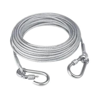 Imagem de Coleira Dupla Antiferrugem Para Cães Com Fivela De Metal E Corda Para 