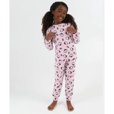 Imagem de Pijama Infantil Hello Kitty Manga Longa Tam 4 a 12 Rosa - Sanrio, 10, 