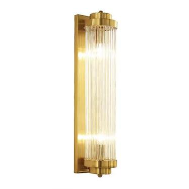 Imagem de Arandela Interna Dourado Vidro Cristal 60 cm Sala Bet35 - Acienda