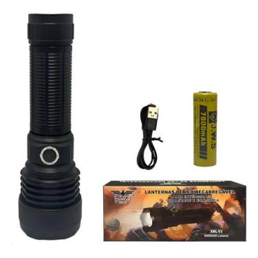 Imagem de Lanterna Tática LED V3 Alta Potência Super Forte Longo Alcance Zoom Aj