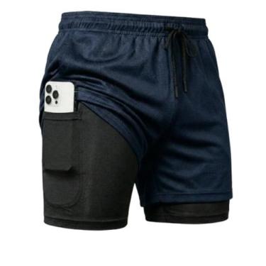 Imagem de Shorts Dry Fit 2 Em 1 Masculino Térmico Compressão Corrida - GENERICO,