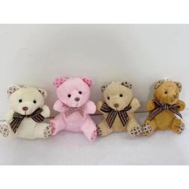 Imagem de Kit Chaveiro de Pelúcia OEM Sk-2 Modelo:-8 com 3 Ursinhos 10x8 cm Cores Variadas para P...